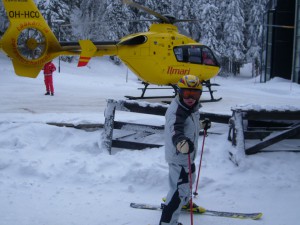 Kolilla kavi kopterikin, aika ahdas laskeutumis paikka         